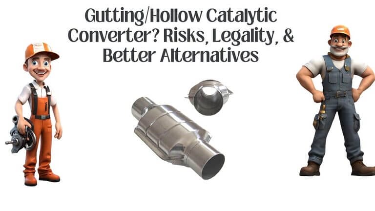 how to hollow catalytic converter without removing it